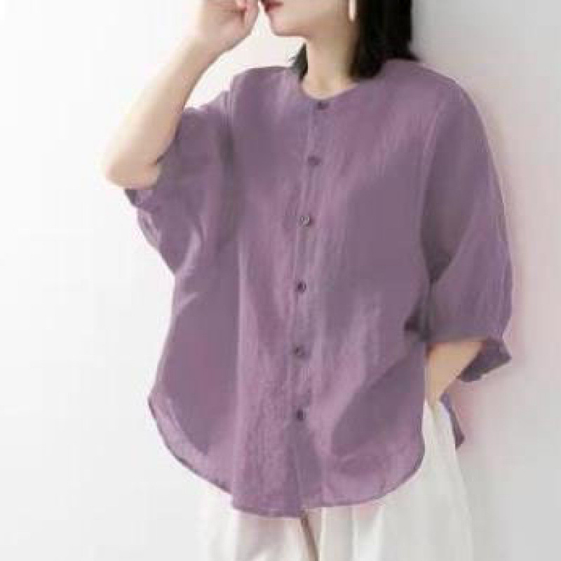 Cotton and linen shirt women's - Blouse Off Shoulder 评论和价格